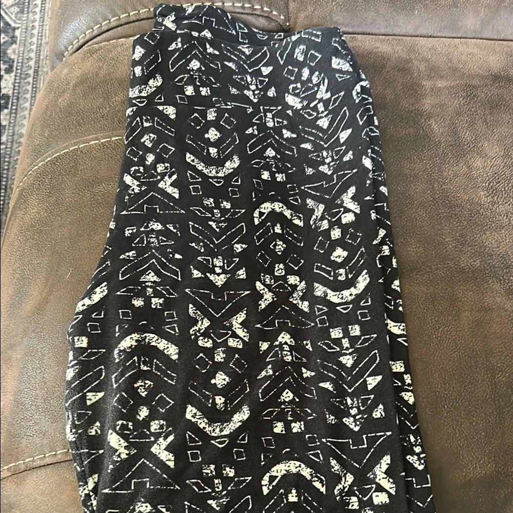 LuLaRoe Black and White Ruched Pencil Jumpsuit